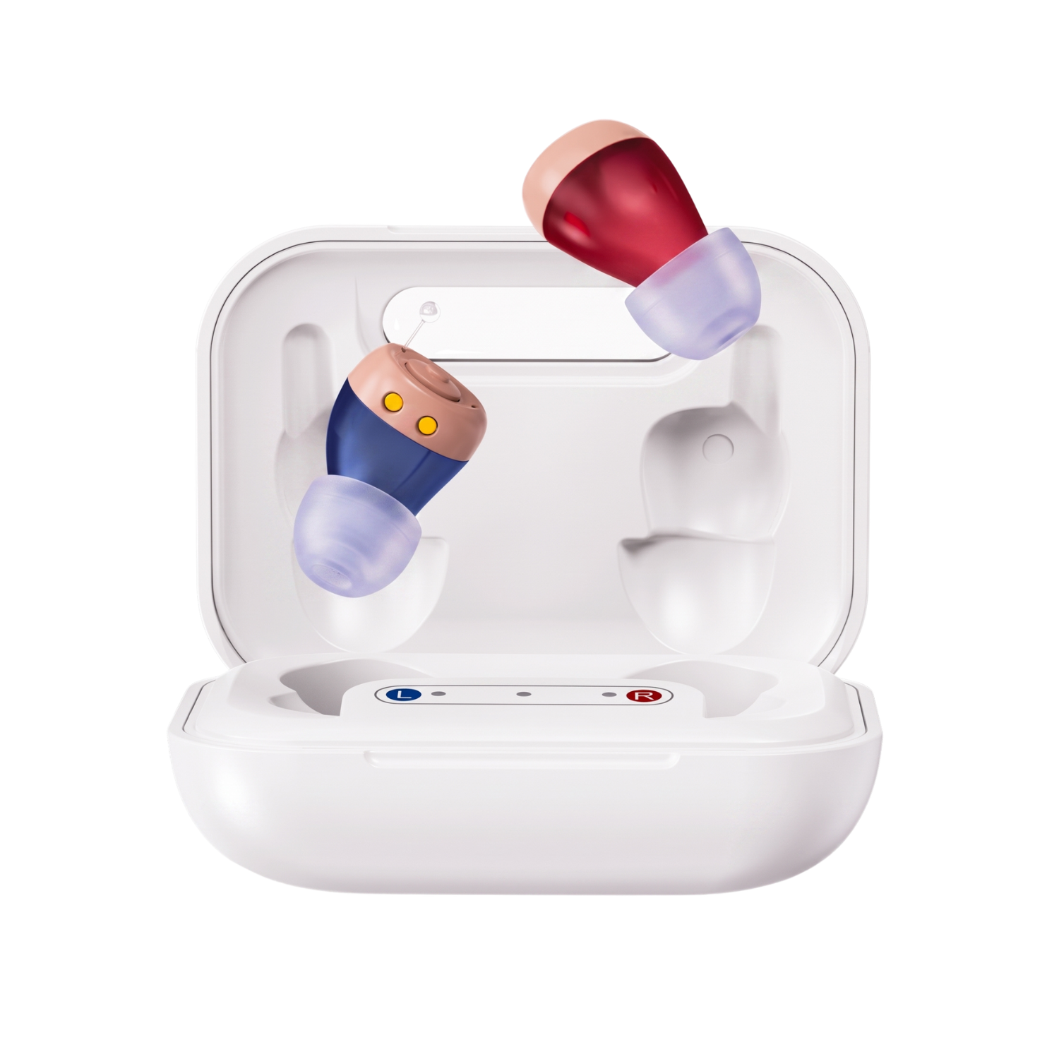 Oricle 2.0 hearing aids in charging case